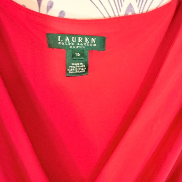 Lauren Ralph Lauren Pink Ruched Wrap Sheath Dress Barbie Pink - Picture 2 of 3